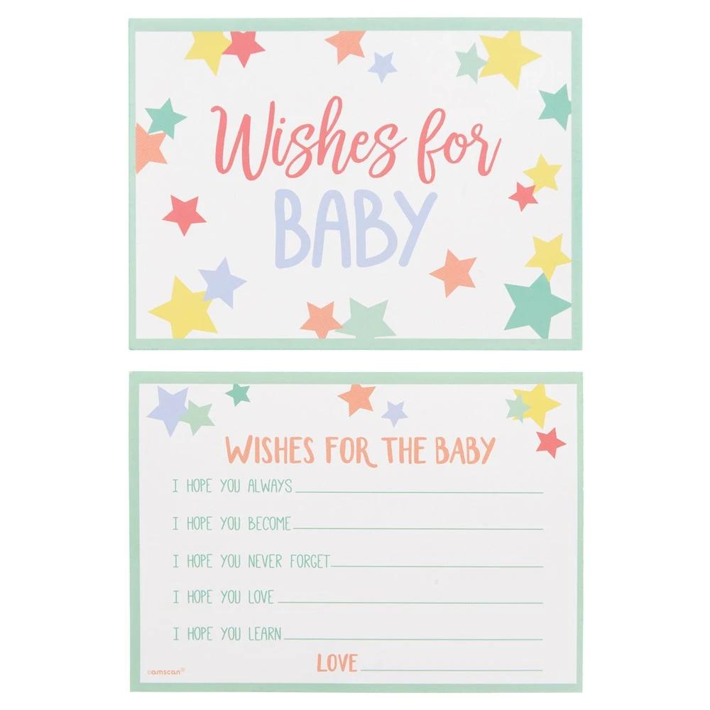 AMS Baby Shower Wishes For Baby Cards 24ct 1 AMS Baby Shower Wishes For Baby Cards 24ct