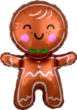 Anagram Happy Gingerbread Man 31in Foil Balloon