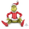 Anagram Christmas Sitting Grinch Air-Fill Only 27in Foil Balloon -Toy World 3843601