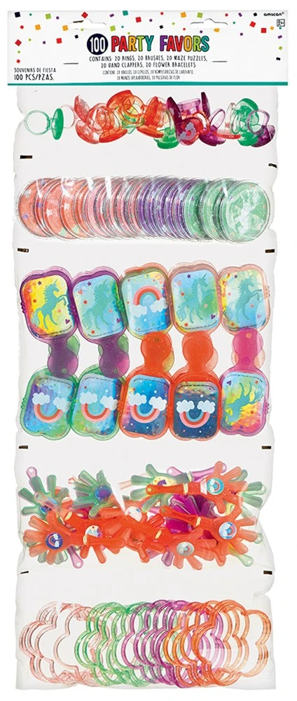 AMS Unicorn Super Mega Mix Value Pack Favors 100ct 1 AMS Unicorn Super Mega Mix Value Pack Favors 100ct