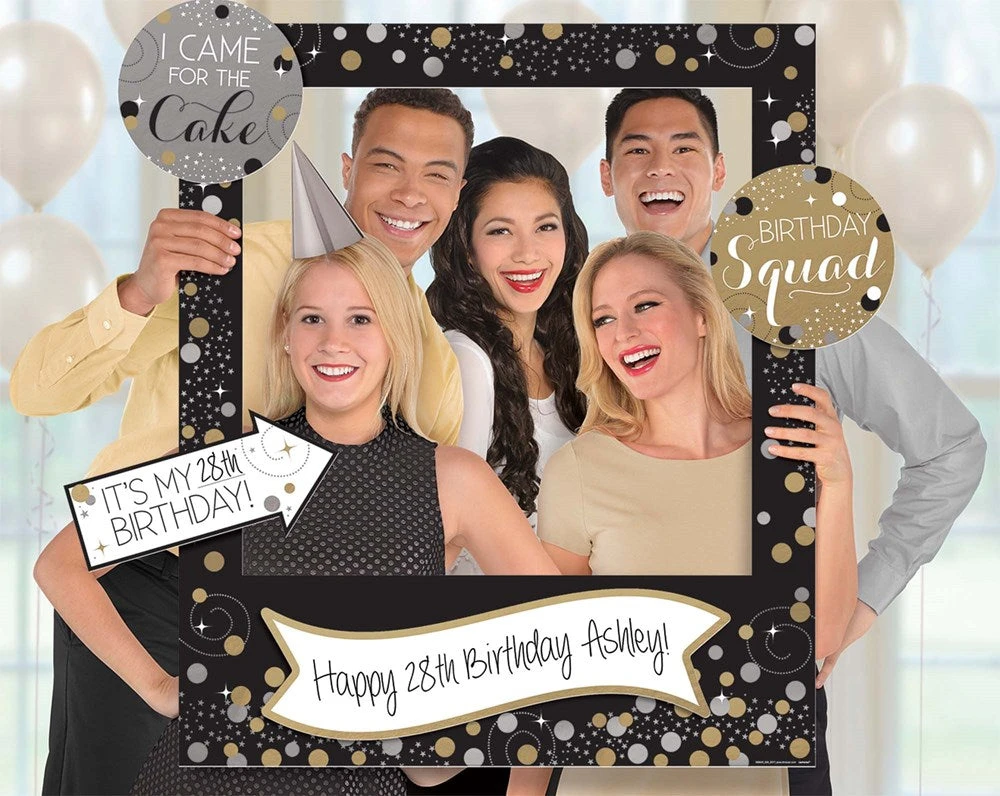 AMS Sparkling Celebration Happy Birthday Giant Photo Frame 15ct 1 AMS Sparkling Celebration Happy Birthday Giant Photo Frame 15ct