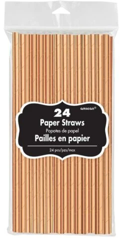 AMS Rose Gold Paper Straw 24ct