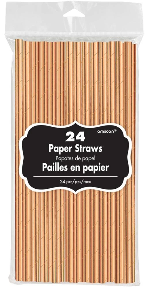 AMS Rose Gold Paper Straw 24ct 1 AMS Rose Gold Paper Straw 24ct