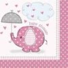 Umbrellaphants Pink Napkin (S) 16ct -Toy World 41651