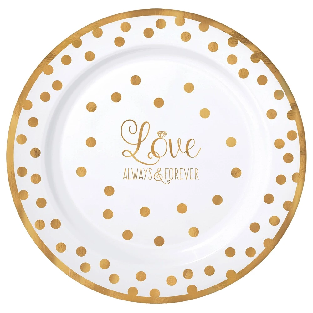 AMS Love Round Premium Plastic Plate 10.25 Inch 10ct 1 AMS Love Round Premium Plastic Plate 10.25 Inch 10ct