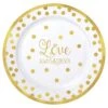 AMS Love Round Premium Plastic Plate 7.5 Inch 20ct