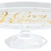 AMS Gold Birthday Stnd Dessert Plastic