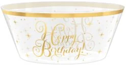 AMS Gold Birthday Bowl Plastic