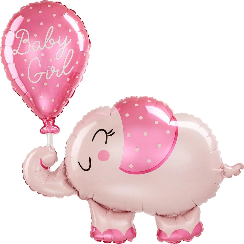 Anagram 31 Inch Baby Girl Elephant Foil Balloon 1ct 1 Anagram 31 Inch Baby Girl Elephant Foil Balloon 1ct