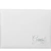 AMS White Paper Guest Book With Silver Detail 1ct