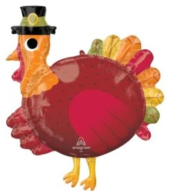 Anagram Thanksgiving Turkey 31in Foil Balloon FLAT
