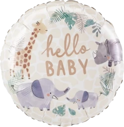 Anagram 17 Inch Soft Jungle Baby Foil Balloon 1ct