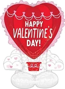 Anagram Happy Valentines Day 50 Inch Hot Air Balloon 1ct 1 Anagram Happy Valentines Day 50 Inch Hot Air Balloon 1ct