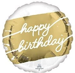 Anagram 17 Inch Golden Age Happy Foil Balloon 1ct