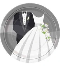 Silver Wedding Plate (L) 8ct