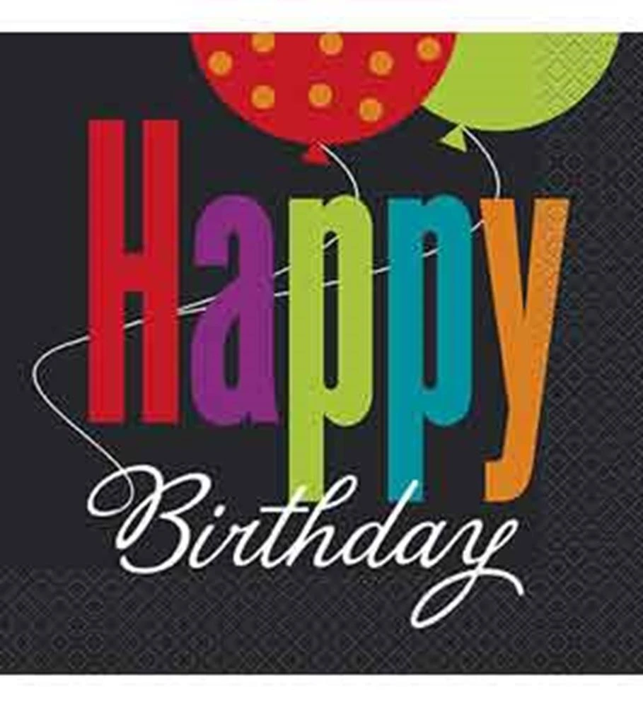 Birthday Cheer Luncheon Napkins, 16ct 1 Birthday Cheer Luncheon Napkins, 16ct