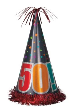 Birthday Cheer Jumbo Cone Hat 50 Yr