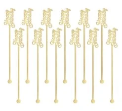 AMS Happy Birhday Stirrers - Gold 12ct