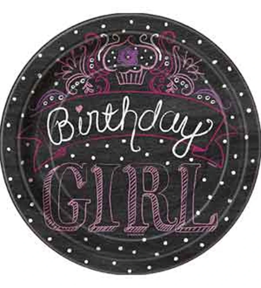 Birthday Sweets Plate (L) 8ct 1 Birthday Sweets Plate (L) 8ct