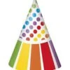 Rainbow Birthday Party Hats, 8ct 3 Rainbow Birthday Party Hats, 8ct -Toy World 47121