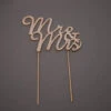 Rhinestone Cake Topper Mrand Mrs 4.5inWx3.5inH Gold