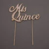 Rhinestone Cake Topper Mis Quinces 5inWx2.75inH Gold 3 Rhinestone Cake Topper Mis Quinces 5inWx2.75inH Gold -Toy World 4946 GOLD