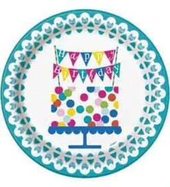 Confetti Cake Birthday Plate (L) 8ct