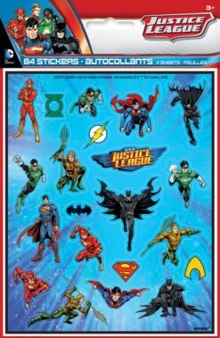 Justice League Sticker Sheets, 4ct