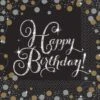 AMS Sparkling Celebration Happy Birthday Beverage Napkins 16ct -Toy World 501873