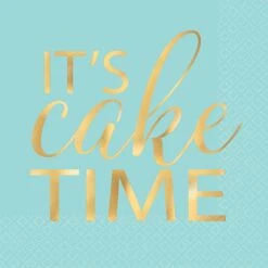 AMS Lets Eat Cake Napkin (S) 16ct