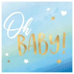 AMS Oh Baby Boy Beverage Napkins 16ct