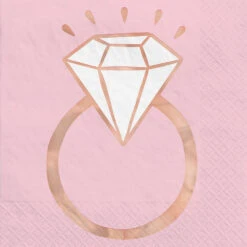 AMS Blush Wedding Luncheon Napkin 16ct