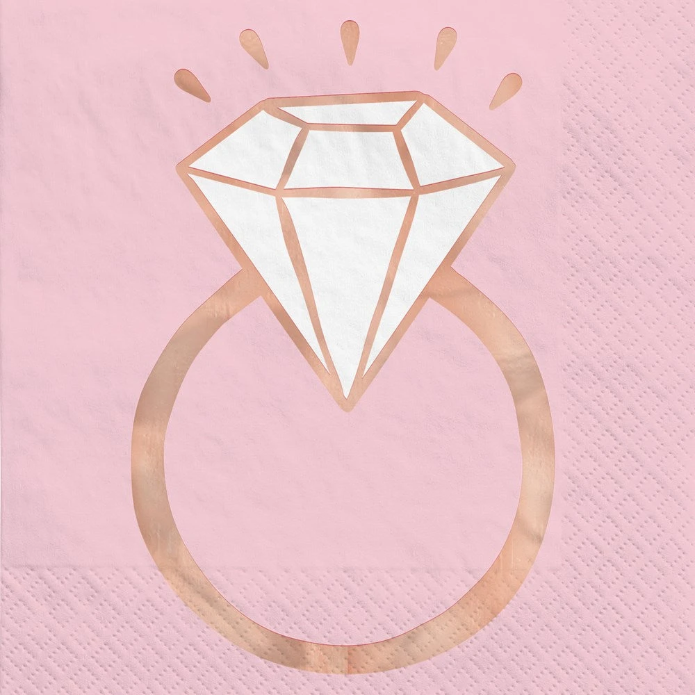 AMS Blush Wedding Luncheon Napkin 16ct 1 AMS Blush Wedding Luncheon Napkin 16ct