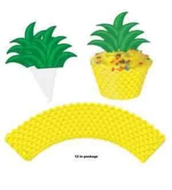 Luau Pineapple Cupcake Wrapper