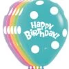 11 Inch Sempertex Polka Dot Birthday Latex Balloons 50ct -Toy World 53229BET
