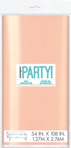 Rose Gold Foil Tablecover 54x108