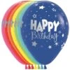 11 Inch Sempertex Happy Birthday Fantasy Latex Balloons All Over Print 50ct