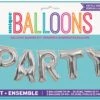 Silver Party 14 Inch Foil Letter Balloon Banner Kit -Toy World 53681 1