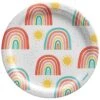 AMS Retro Rainbow Round Plate 7 Inch 8ct 3 AMS Retro Rainbow Round Plate 7 Inch 8ct -Toy World 540766