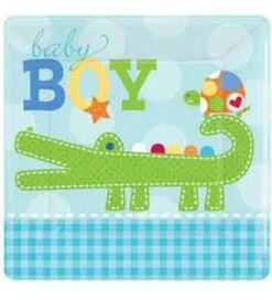 AMS Ahoy Baby Plate (S) 8ct