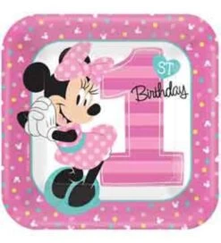 AMS Minnie Fun To Be One Plate (S) 8ct