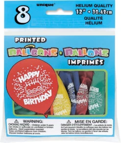 Balloon - Happy Birthday Cake 8ct