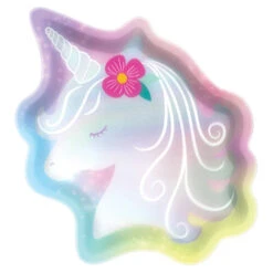 AMS Unicorn Iridescent Shaped Plate 7in