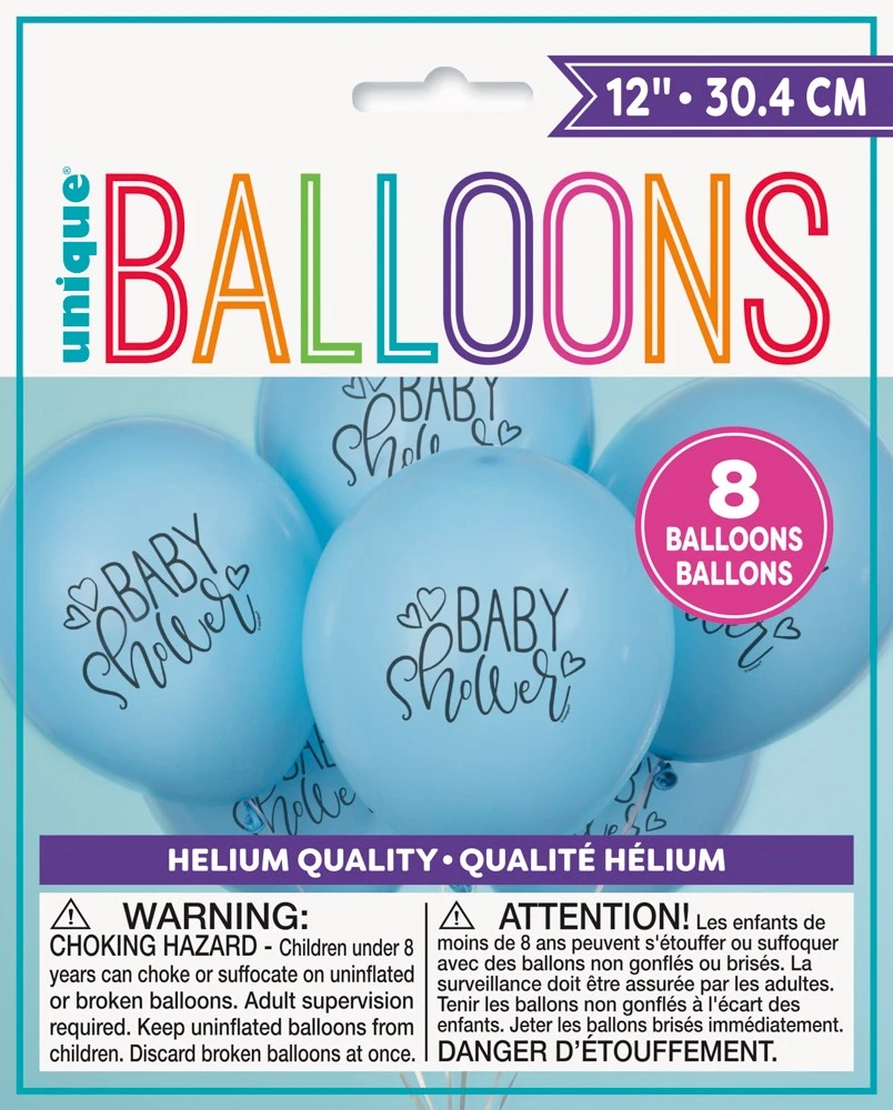 Baby Shower Blue Balloon 12 Inch 8ct 1 Baby Shower Blue Balloon 12 Inch 8ct