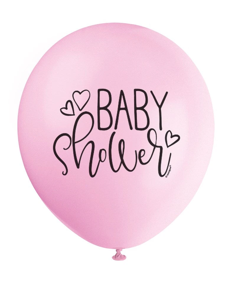 Petal Pink Baby Shower 12" Latex Balloons 8ct 1 Petal Pink Baby Shower 12" Latex Balloons 8ct