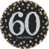 AMS Sparkling Celebration Happy Birthday 60 Round Plates 9 Inch 8ct -Toy World 551547