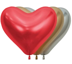 14 Inch Sempertex Heart Shape Reflex Assortment Heart Latex 50ct