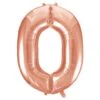 Jumbo Foil Number Balloon 34 Inch Rose Gold 0 2 Jumbo Foil Number Balloon 34 Inch Rose Gold 0 -Toy World 55870