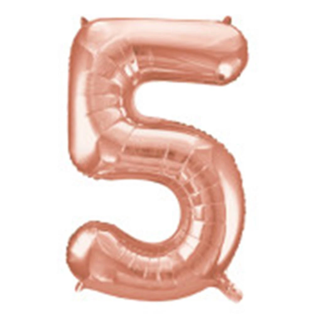 Jumbo Foil Number Balloon 34 Inch Rose Gold 5 1 Jumbo Foil Number Balloon 34 Inch Rose Gold 5