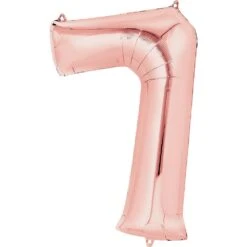 Jumbo Foil Number Balloon 34 Inch Rose Gold 7